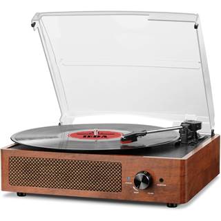 Platine Vinyle Bluetooth Portable Vintage Mersoco - 3 Vitesses avec Haut-parleurs Stéréo Intégrés