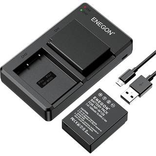 Batterie ENEGON NP-W126S (2-Pack) + Chargeur USB Double pour Fujifilm
