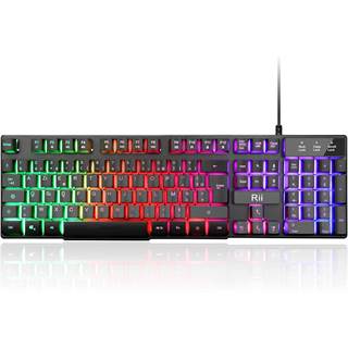 Clavier Gamer Rii RK100+ RGB AZERTY - 105 Touches Semi-Mécaniques