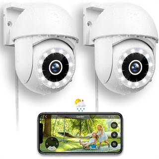 Pack 2 Caméras de Surveillance Extérieures 2.5K 360° - Vision Couleur