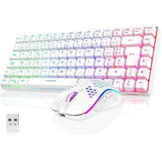 RedThunder K84 : Combo Clavier+Souris Gamer TKL 75% AZERTY RVB