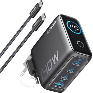Anker Chargeur USB C 140W GaN - 4 Ports Compact et Rapide