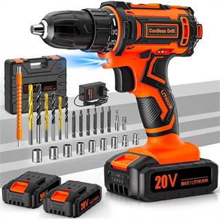Perceuse Visseuse Sans Fil 20V FAHEFANA - Double Batterie, 42Nm, 24 Accessoires