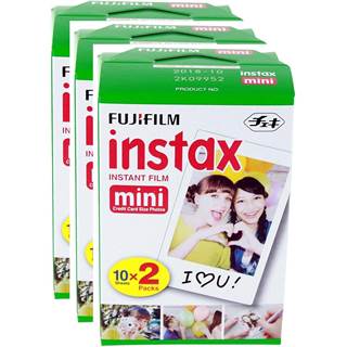 Fujifilm Instax Mini Film - Pack de 3 (60 photos) - Instantané & Coloré
