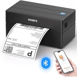 MUNBYN Imprimante Étiquettes Thermique Bluetooth 4x6 - Compacte et Performante