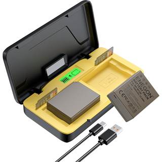 ENEGON Batterie NP-W126S 1680mAh + Chargeur Rapide 20W LCD pour Fujifilm
