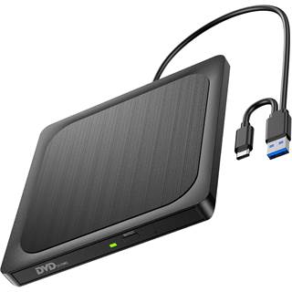 Lecteur DVD Externe Ultra Mince USB-C - Graveur CD/DVD±RW Plug & Play pour Mac et PC