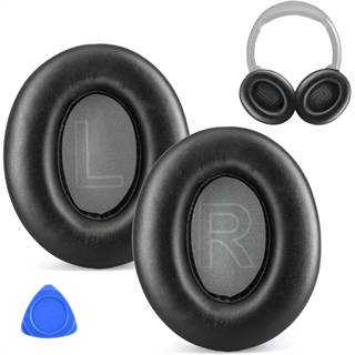 Photo Coussinet de remplacement ZLiT pour Soundcore Life Q20 / Q20 BT - Simili cuir noir - 16,43 EUR