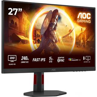 Photo AOC Gaming Q27G4ZR - Moniteur 27" QHD 260Hz Fast IPS HDR400 G-Sync - 199,99 EUR