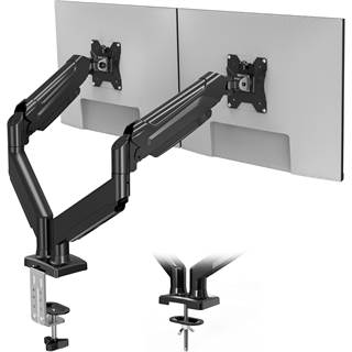 BONTEC Bras Double Écran 13-32" Ressort à Gaz VESA 75/100mm - Support Articulé Double