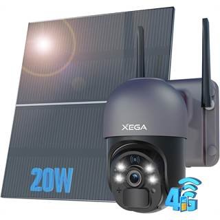 Photo Xega Caméra Surveillance 4G LTE Solaire 2K - Sans WiFi, Autonomie Illimitée - 85,49 EUR