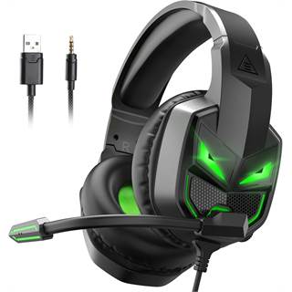 Casque Gaming EKSA Fenrir – Réduction de Bruit, LED Vert, Micro Flexible