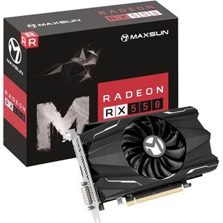 MAXSUN AMD Radeon RX 550 4 Go GDDR5 - Carte Graphique ITX Compacte pour Gaming et Multimédia