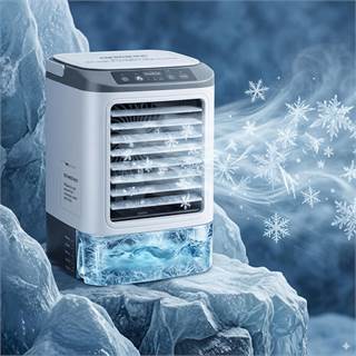 Climatiseur Portable SOLITUZURODE – Mini Rafraîchisseur d'Air & Humidificateur 4 Vitesses avec LED et Bac à Glaçons - 32,98 EUR