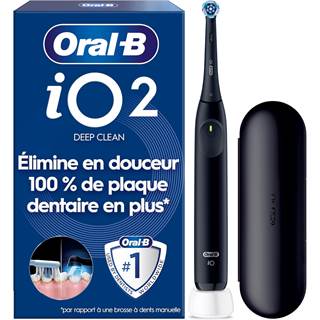 Oral-B iO 2 Noire : Brosse à dents électrique ioSeries performante avec étui de voyage