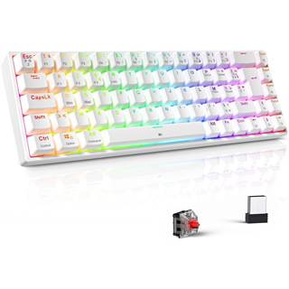 TECURS Clavier Gamer Mécanique 65% TKL RGB Sans Fil - AZERTY