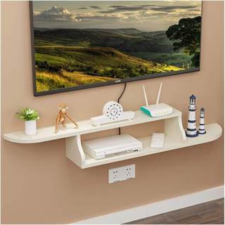 Console TV Murale Flottante - Design Moderne Blanc