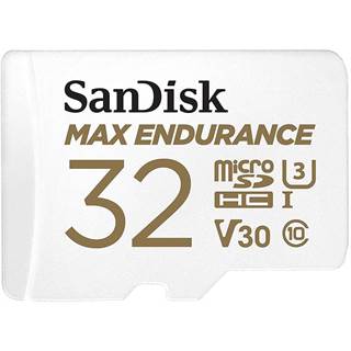 SanDisk MAX ENDURANCE 32 Go microSDHC - Carte mémoire haute endurance pour dashcam et vidéosurveillance