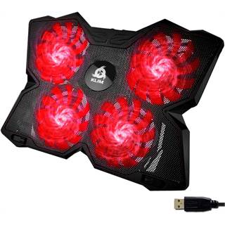 KLIM Wind - Refroidisseur PC Portable Ultra-Puissant - 4 Ventilateurs Silencieux pour Laptop, Mac & Console