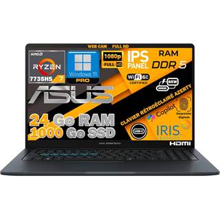 ASUS Laptop 15,6" FHD Ryzen 7 7735HS – 24Go DDR5 – SSD 1To