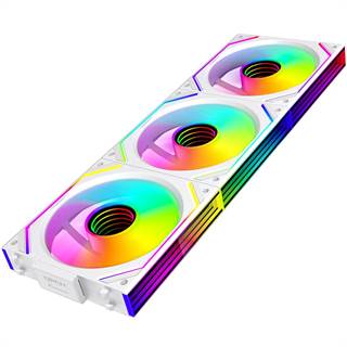 TZMRIT Interstellar-V2 Ventilateur PC RGB 120mm - Pack 3 Pièces Blanc