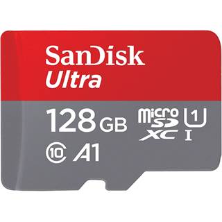 SanDisk Ultra 128 Go microSDXC + Adaptateur SD - Lecture jusqu'à 140 Mo/s
