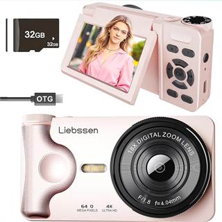 Appareil Photo 4K 64MP Rose - L'allié parfait pour le Vlogging