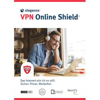 Steganos VPN Online Shield - Logiciel sur clé USB | Navigation anonyme 1 an, 5 appareils
