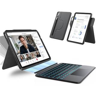 Étui Clavier HOU pour iPad (10e & 11e Gén) - Pivotant & Trackpad