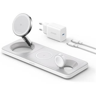 Photo Anker MagGo Station 3-en-1 Qi2 Pliable – Recharge sans fil ultra rapide pour iPhone, Apple Watch et AirPods - 108,80 EUR