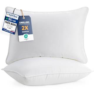 Utopia Bedding Oreiller (Lot de 2) – 50x70 cm, Respirant et Doux