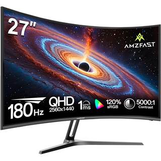 Écran PC Gaming 27" Incurvé Amzfast QHD 180 Hz – L'immersion à petit prix