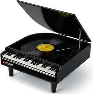 VOSTERIO Platine Vinyle avec Haut-parleurs Stéréo et Clavier Piano 36 Touches