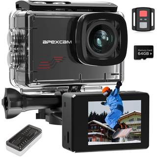 Apexcam M80 - Caméra Sport 4K 60FPS Étanche 40M avec Carte 64GB