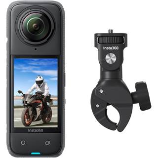 Insta360 X4 Pack Moto - Caméra 360° 8K Étanche avec Fixation Guidon