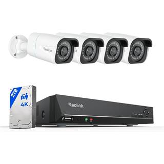 Kit Surveillance Reolink 4K - 4 Caméras + NVR 2To - Sécurité Ultra HD