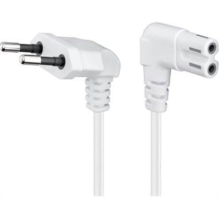 Câble d'alimentation coudé C7 IEC-320 CABLEPELADO - 3m blanc