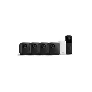 Blink Outdoor (4è gén) + Sonnette vidéo : pack 4 caméras 2K connectées avec module de sync