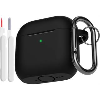 Photo Coque Silicone AirPods 4 avec Mousqueton - Noir - 5,95 EUR