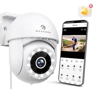 Caméra de Surveillance 2.5K 360° - Vision Nocturne & Audio Bidirectionnel