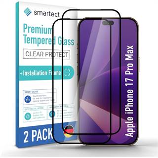 smartect Verre Trempé iPhone 17 Pro Max - Pack 2 Pièces Full Screen 9H