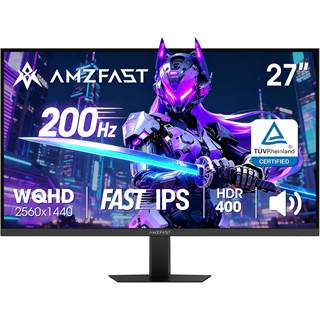 Amzfast 27" Gaming QHD 200Hz - Écran IPS Rapide HDR FreeSync