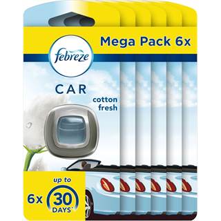 Febreze Désodorisant Voiture Pureté de Coton x6
