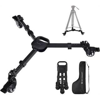 K&F Concept Dolly MS30 : Chariot à Roulettes pour Trépied Photo