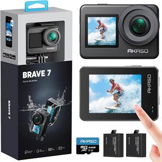 AKASO Brave 7 Caméra Action 4K + 64Go – Étanche IPX8