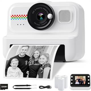 Appareil Photo Enfant 1080P avec Imprimante - Cadeau Idéal 3-12 Ans