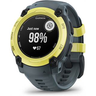Garmin Instinct E - Montre GPS Robuste et Connectée - Citron/Bleu crépuscule