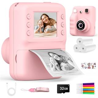 Appareil Photo Instantané Enfant - Impression & Vidéo 1080p