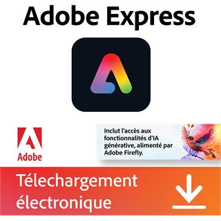 Adobe Express Premium - Abonnement Annuel avec 100 Go de Stockage Cloud