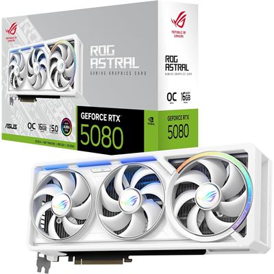 ASUS ROG Astral RTX 5080 16GB GDDR7 OC - Blanc